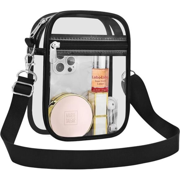 Clear Purse Stadium Approved CrossBody Bag for Men and Women - Picture 1 of 8